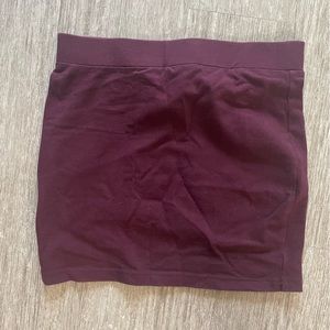 Forever 21 Burgundy Mini Pencil Skirt Size Small